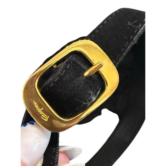 Vintage Salvatore Ferragamo Quilted Black Suede Crossbody Bag - Picture 2 of 7